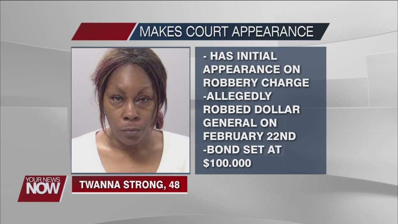 Lima woman accused of robbing Dollar General faces judge